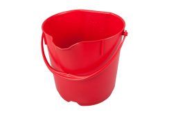 Hygiënische 15ltr emmer met deksel rood