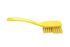 Afwasborstel met lange steel 27cm geel