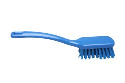 Afwasborstel met lange steel 27cm blauw