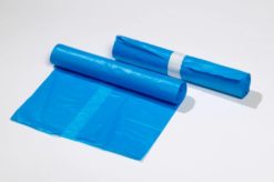 Afvalzak, LDPE, 90x110cm, blauw, T70, 1 rol à 10st.
