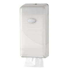 Dispenser bulkpack toiletpapier, wit.