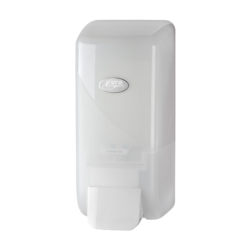 Handzeep dispenser, wit.