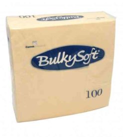 Servetten 2-lgs cellulose tissue 40x40cm 1/4e vouw crème