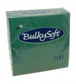 Servetten 2-lgs cellulose tissue 40x40cm 1/4e vouw groen