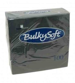 Servetten 2-lgs cellulose tissue 40x40cm 1/4e vouw zwart