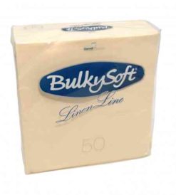 Servetten Airlaid Linen Line 40x40cm crème