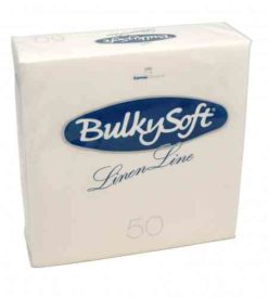 Servetten Airlaid Linen Line 40x40cm wit