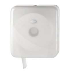 Toiletrolhouder voor de jumbo maxi toiletrol, wit.