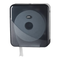 Toiletrolhouder voor de jumbo maxi toiletrol, zwart.