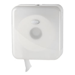 Toiletrolhouder voor de jumbo mini toiletrol, wit.