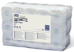 Tork Advanced 2-laags toiletpapier. 400 vel per rol. 30 rollen à 50 meter.
