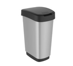 VB 146502 zilv/met TWIST Afvalemmer 25l