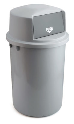 VB 200126 grijs Afvalbak Push 126 ltr