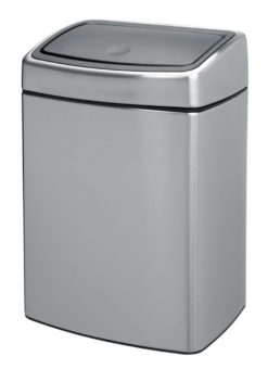 VB 477225 mat rvs Touchbin 10 ltr