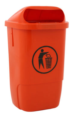 VB 870000 oranje Kunststof afvalbak 50l