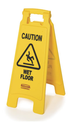 Waarschuwingsbord tweezijdig, Rubbermaid.