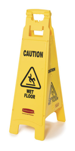 Waarschuwingsbord vierzijdig, Rubbermaid.