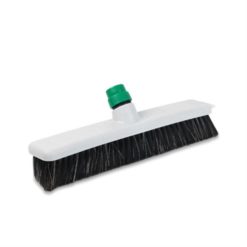 Zaalveger kunststof huis met steelbev, gemengd haar, 38cm